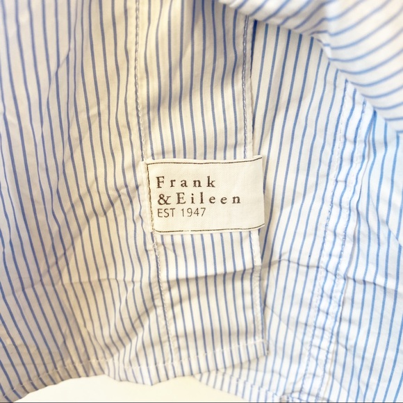Frank & Eileen Barry Signature Crinkle Button Front Shirt Striped Women's  Small - Picture 5 of 9
